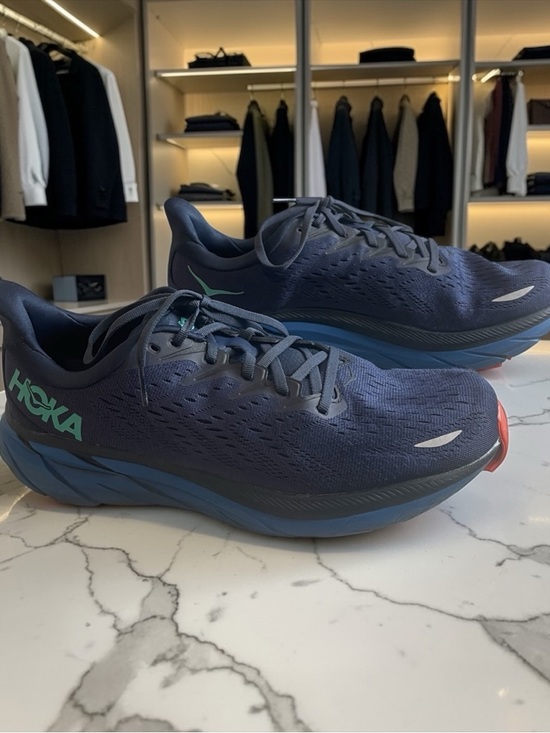 Hoka Other - Hoka Men's Navy Running Shoes with Teal Logo and Light Blue Midsole Size 10.5